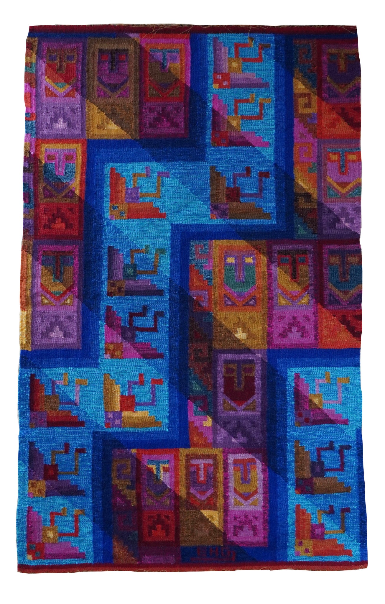 Fretwork & Flying Man Tapestry (S)